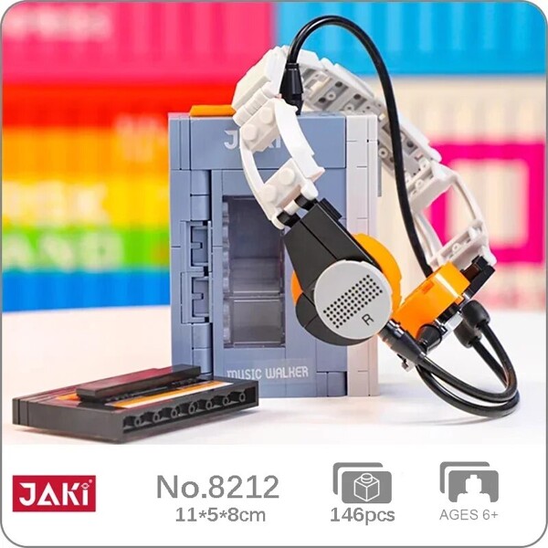 JAKI 8212 Cassette Music Walkman Tape Recorder Song Radio Earphone Machine