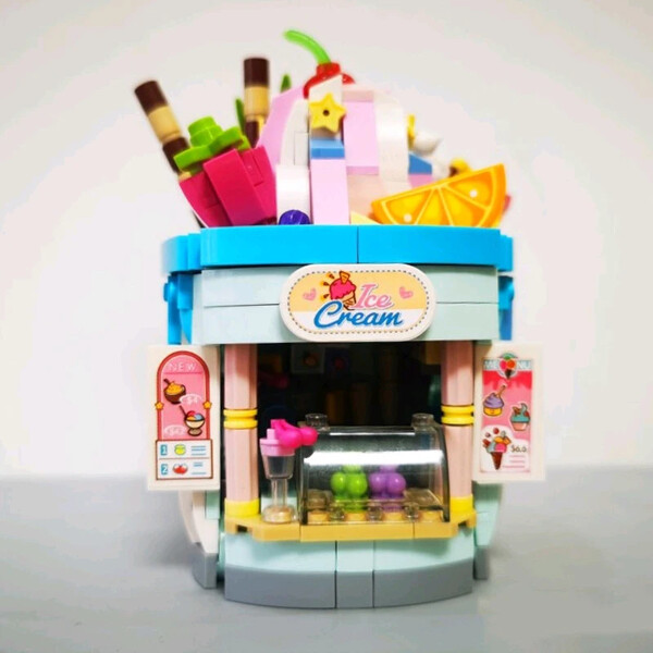LOZ 1729-1746 Amusement Park Beverage Hamburger Cake French Fries Ice Cream Bread Shop