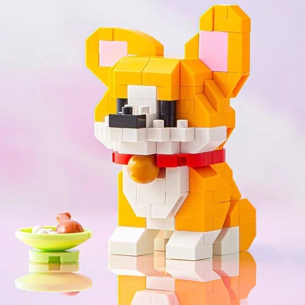 LOZ 8605-8612 Corgi Dog Hamster Dolphin Cat Penguin Rabbit Chicken Owl Bird