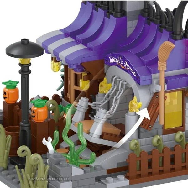 LOZ 1248-1251 Halloween Haunted Freak Pumpkin Witch House
