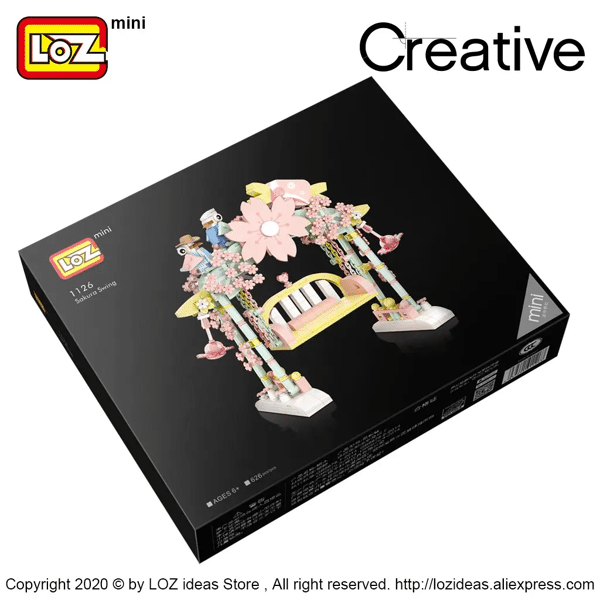 LOZ 1126 Pink Convertible Flower Swing