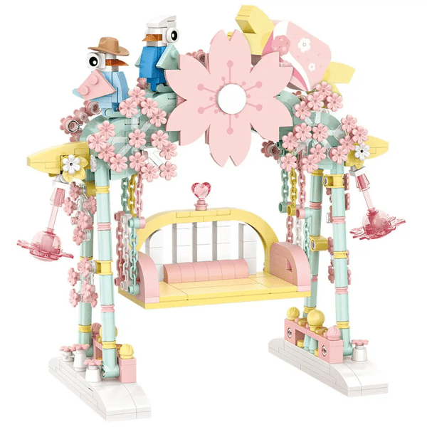 LOZ 1126 Pink Convertible Flower Swing