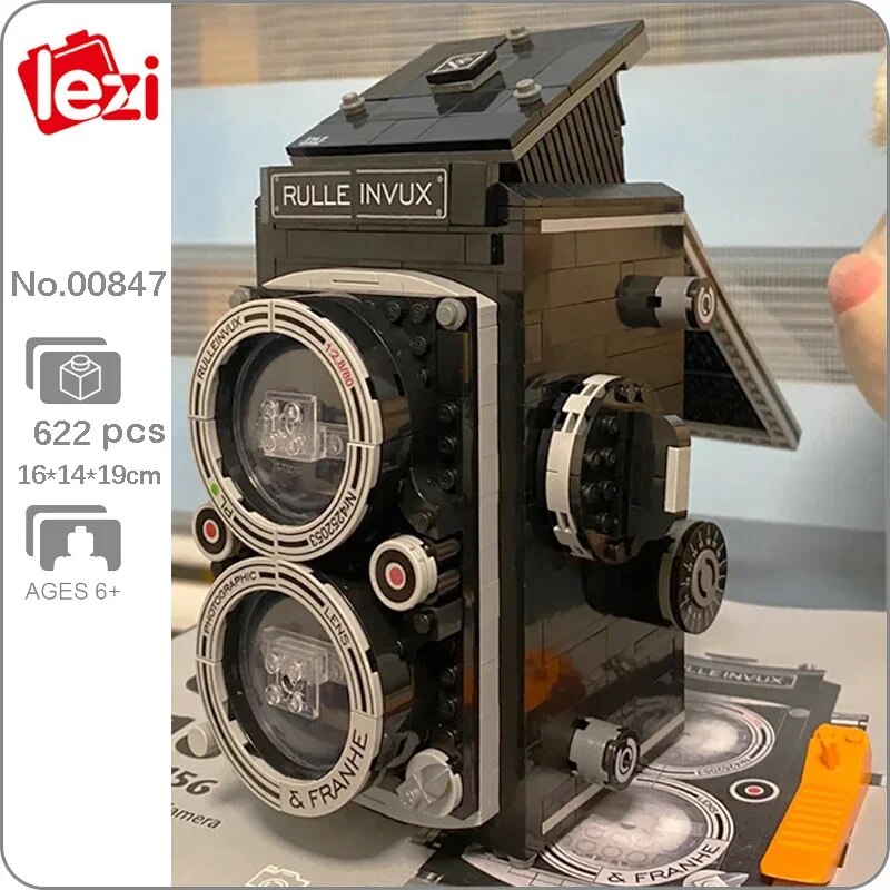 Lezi 00847 Black Hand Operated Retro Digital SLR Camera Video Photo Machine