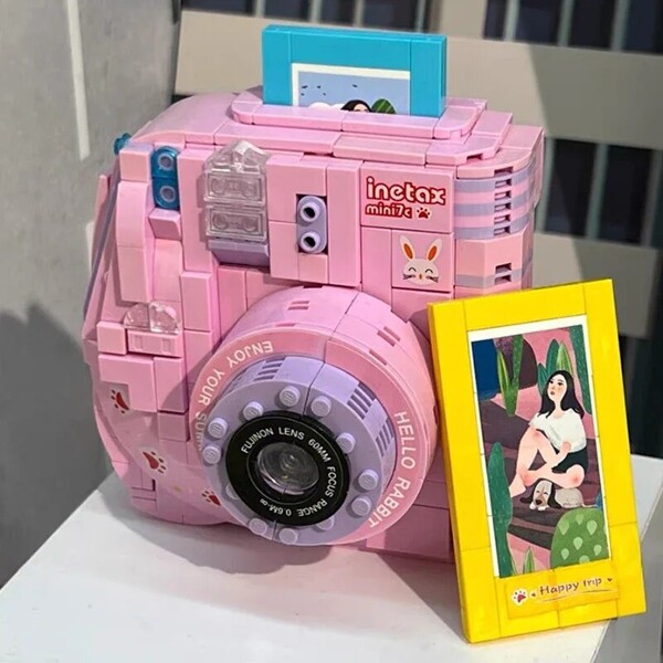 Lezi 00908 Digital Instant Polaroid Camera Pink Rabbit Photo Machine