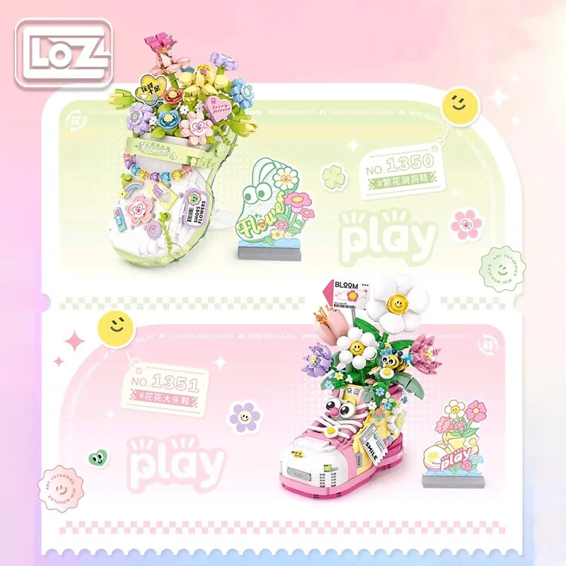 Loz 1350-1351 Shoes Crocs Flowers