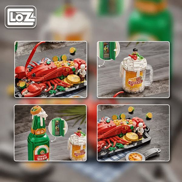 Loz 1945 - 1946 Red Paste Hairy Crabs Beer Crayfish