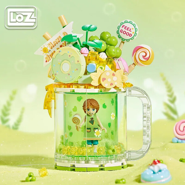 Loz 4201-4206 Ice Cream Bear Panda Quicksand Cup - LOZ