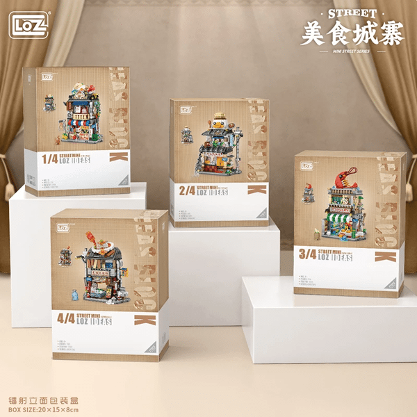 Loz 1290-1293 Mini Hong Kong Food Store House - LOZ Blocks