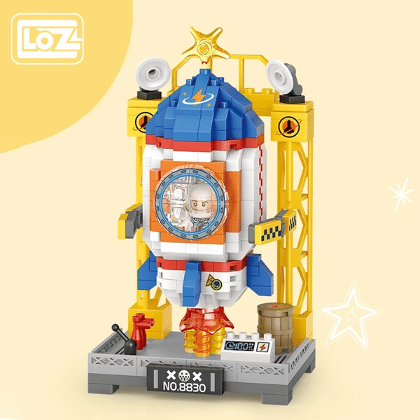 Loz 8827-8830 Astronaut Spacecraft Rocket
