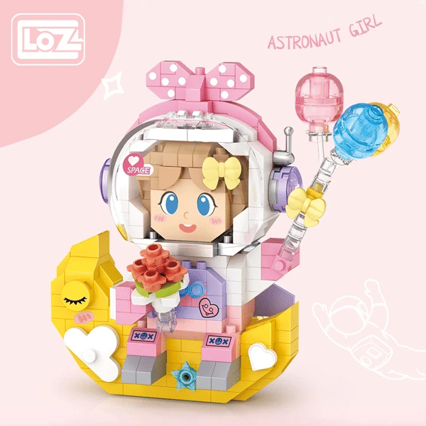 Loz 8827-8830 Astronaut Spacecraft Rocket