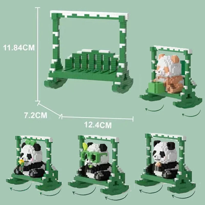 Mini Panda Micro Building Blocks