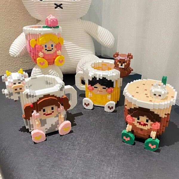 PN 9088-9091 Pearl Milk Tea Beer Wine Peach Juice Cup Cow Bear Mug