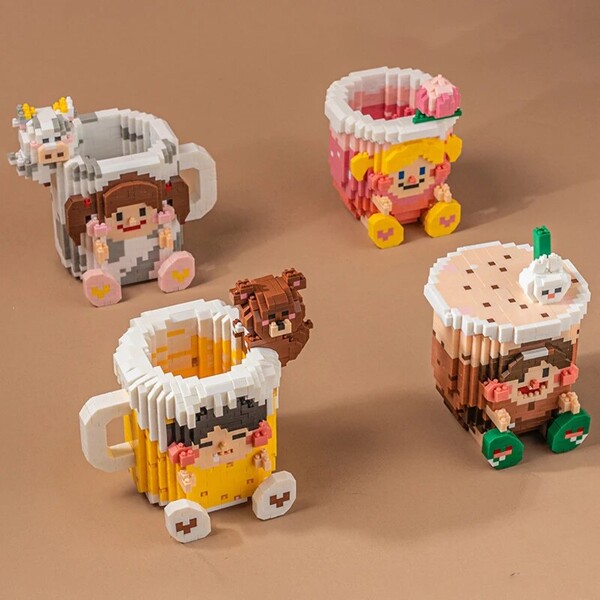 PN 9088-9091 Pearl Milk Tea Beer Wine Peach Juice Cup Cow Bear Mug