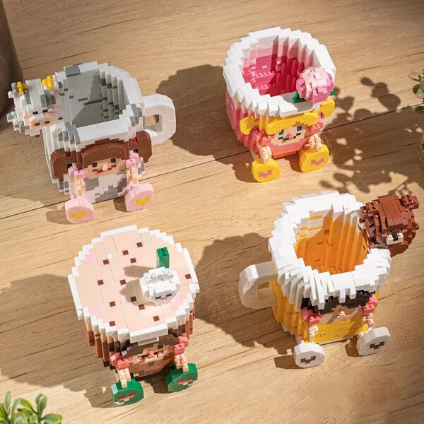 PN 9088-9091 Pearl Milk Tea Beer Wine Peach Juice Cup Cow Bear Mug