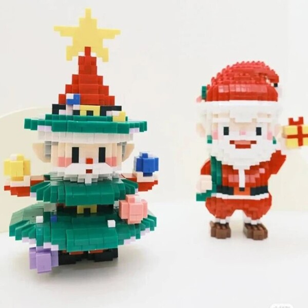 PN 9096-9097 Merry Christmas Day Santa Claus Hat Bag Star Tree
