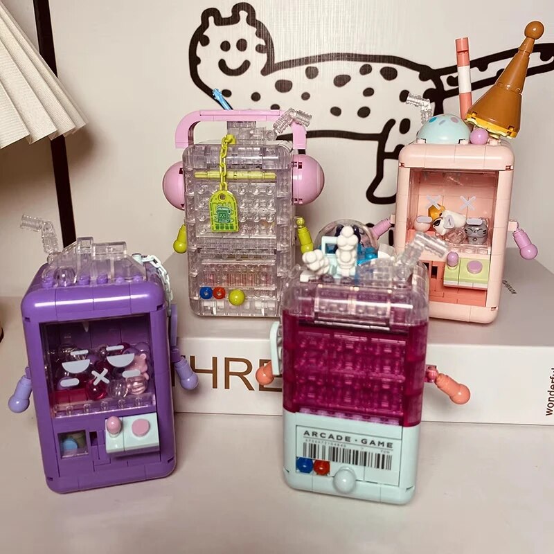WLCX 2096-2099 Playground Ice Cream Mint Sundae Music Clip Doll Machine Catcher Cat