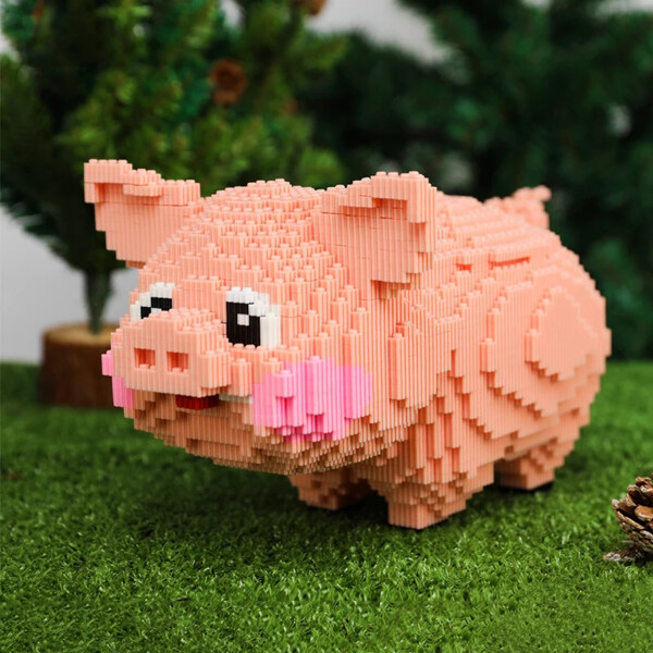 XZ 7023 Pink Pig Swine Stand Pet