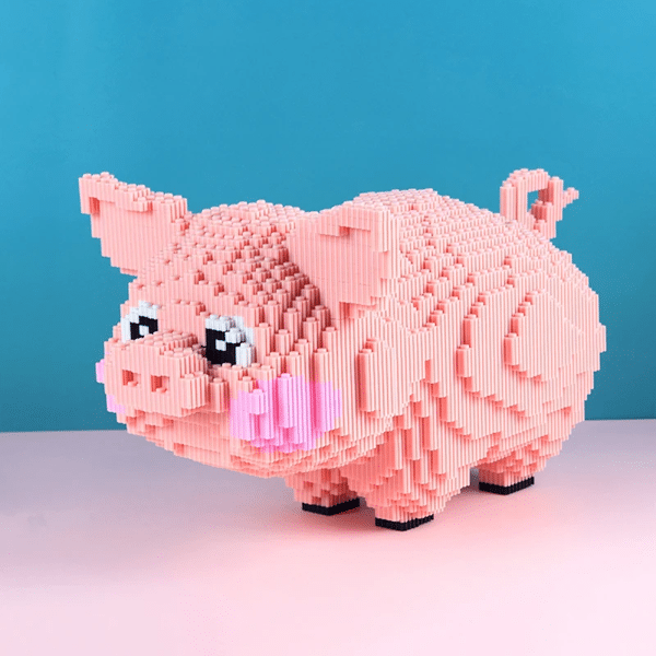 XZ 7023 Pink Pig Swine Stand Pet