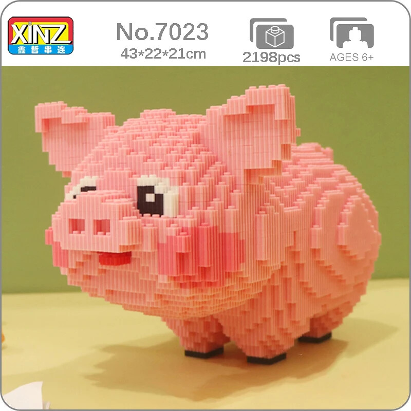 XZ 7023 Pink Pig Swine Stand Pet