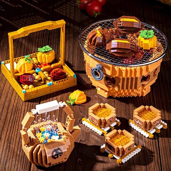 YKO 2236 Stove Afternoon Tea Teapot Food Hamper Teacup Orange Light