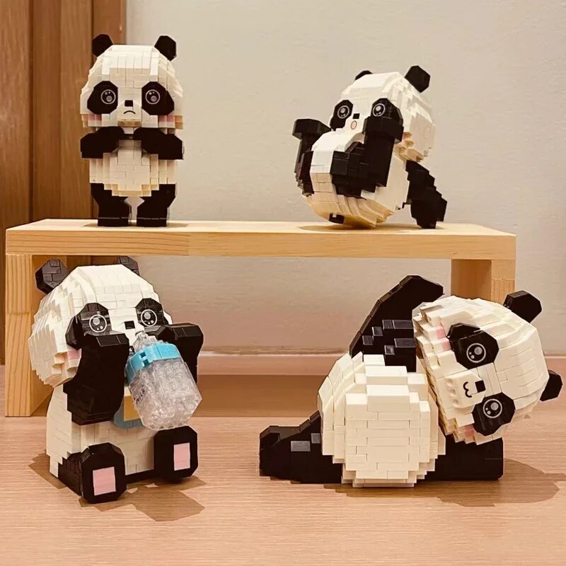 YKO 1140-1143 Zoo Panda Baby Cry Gymnastics Handstand Milk Feeder Pet