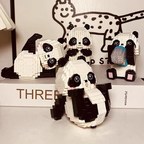 YKO 1140-1143 Zoo Panda Baby Cry Gymnastics Handstand Milk Feeder Pet