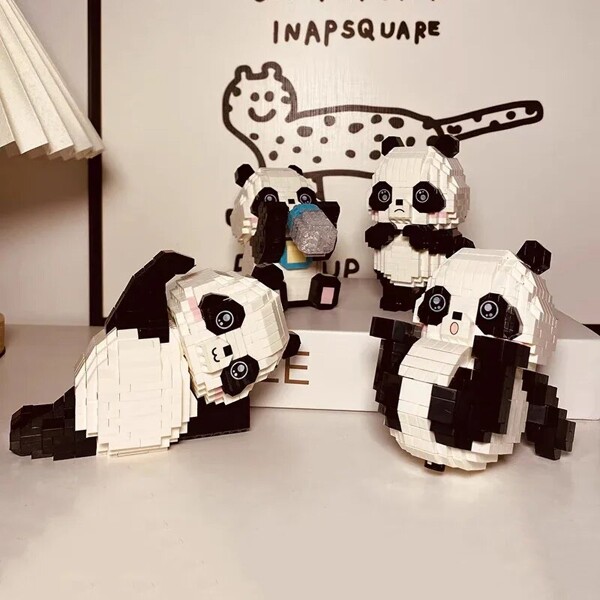 YKO 1140-1143 Zoo Panda Baby Cry Gymnastics Handstand Milk Feeder Pet
