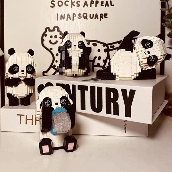 YKO 1140-1143 Zoo Panda Baby Cry Gymnastics Handstand Milk Feeder Pet