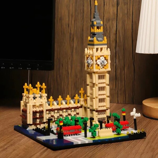 YZ 058 Elizabeth Clock Tower Big Ben Westminster Palace Bus