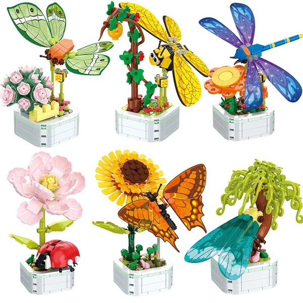 Zuanma 103A-103G DIY Butterfly Insect Potted Plant Bonsai Flower