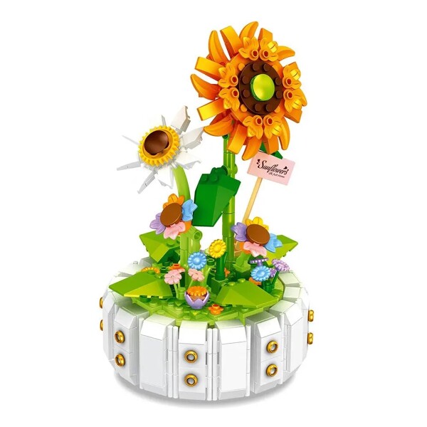 Custom 2040-2043 Flowers and Plants Potted Sunflower