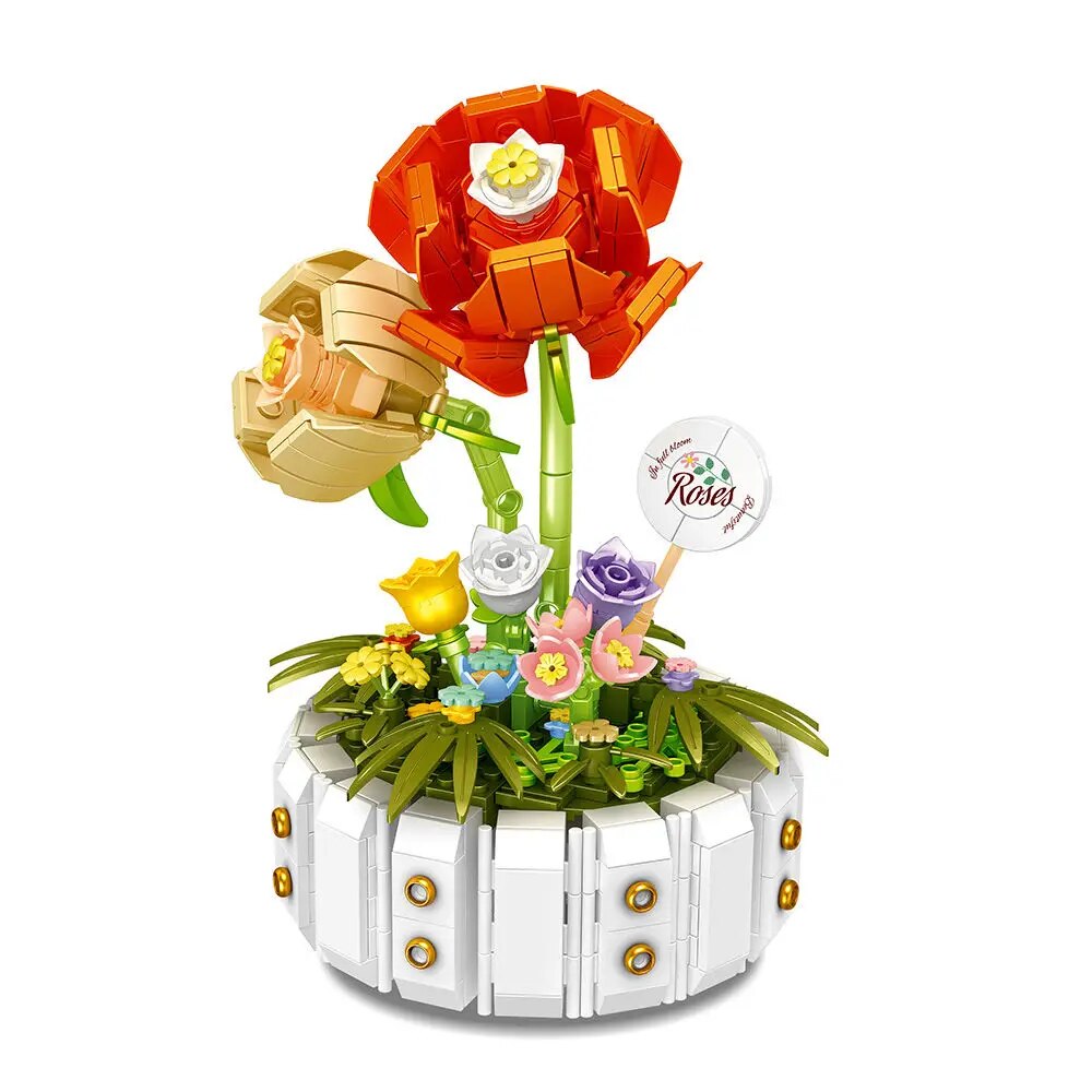 Custom 2040-2043 Flowers and Plants Potted Sunflower