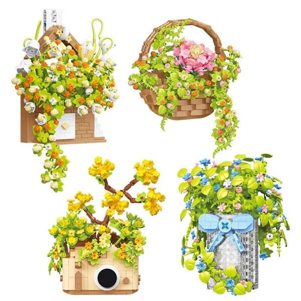 Caco D006-1-4 Hangable Flowers Wall Artificial Plants Decoration