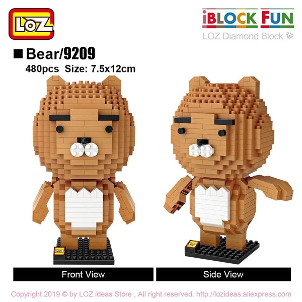 LOZ 9209 Brown Bear Anime