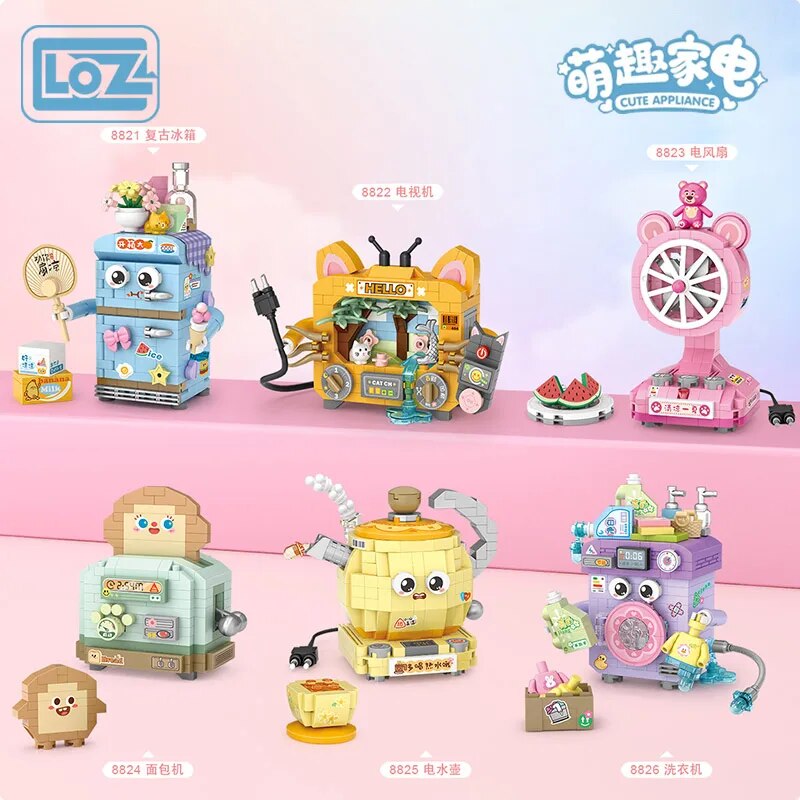 Loz 8821-8826 Cute Home Appliance