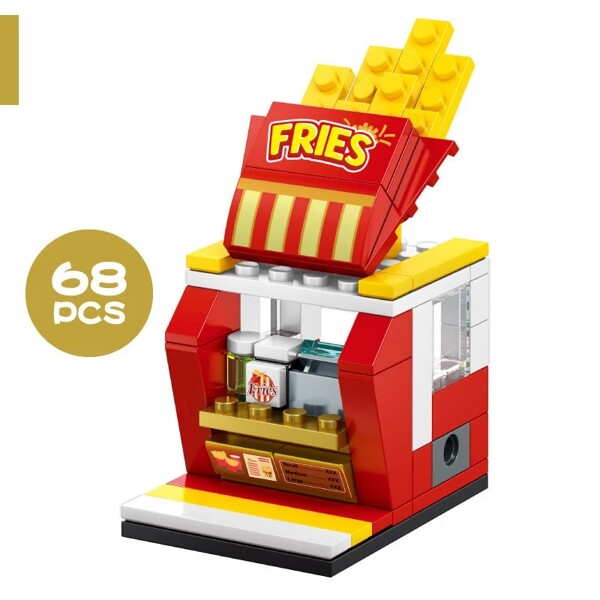 SEMBO 601002-601013 Fruit French Fries Popcorn Shop Candy House
