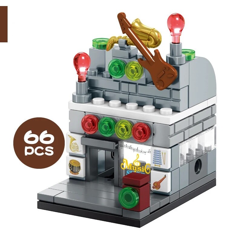 SEMBO 601002-601013 Fruit French Fries Popcorn Shop Candy House