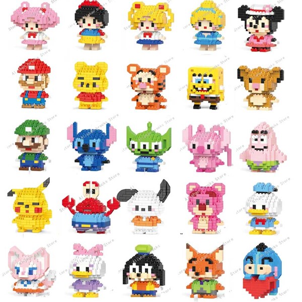 Disney Stitch Mickey Mouse Winnie Pooh Super Mario Characters