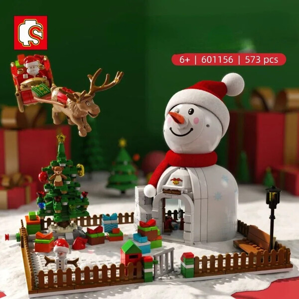 Sembo 601156 Christmas Snowman Gift House
