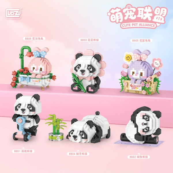 Loz 8601-8828 Cute Panda Dessert Electrical Mini Devices