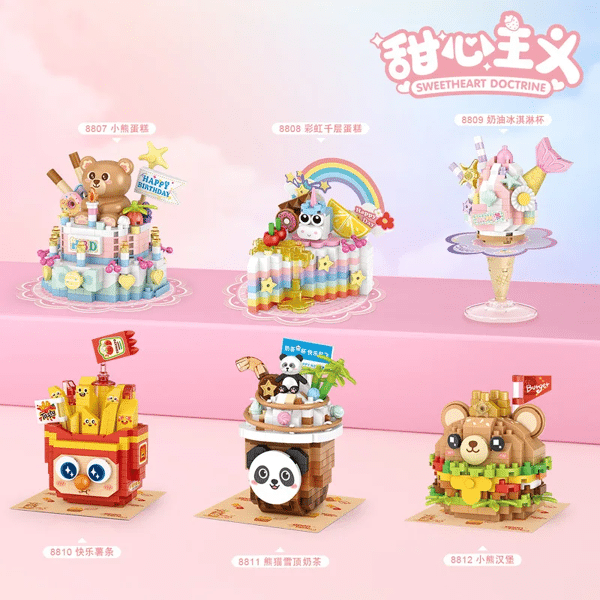 Loz 8601-8828 Cute Panda Dessert Electrical Mini Devices