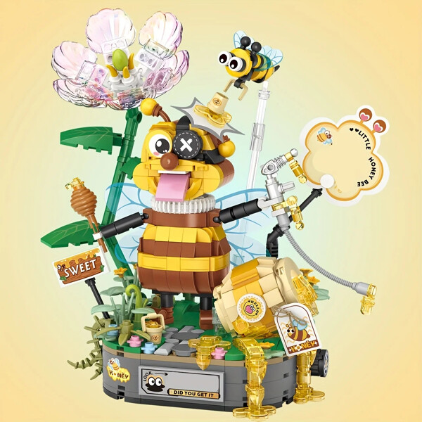 LOZ 1384 Sweet Cute Honey Bee Flower