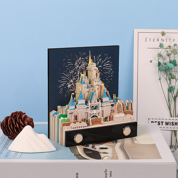 Disney Cinderella Castle Omoshiroi Block 3D Memo Pad
