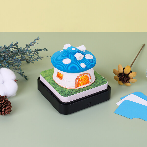 Omoshiroi Block 3D Memo Pad Paper Model with Led Light