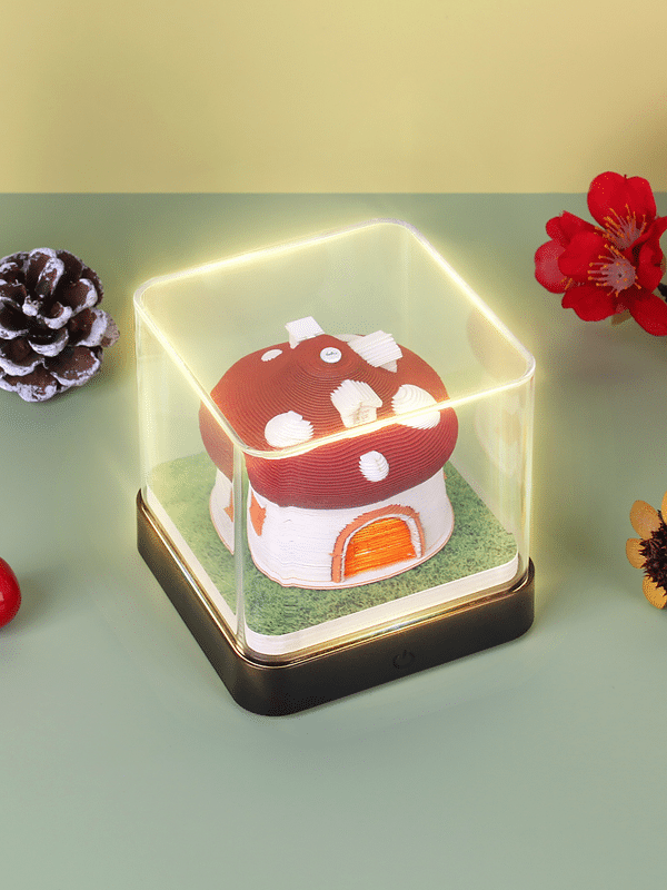 Omoshiroi Block 3D Memo Pad Paper Model with Led Light