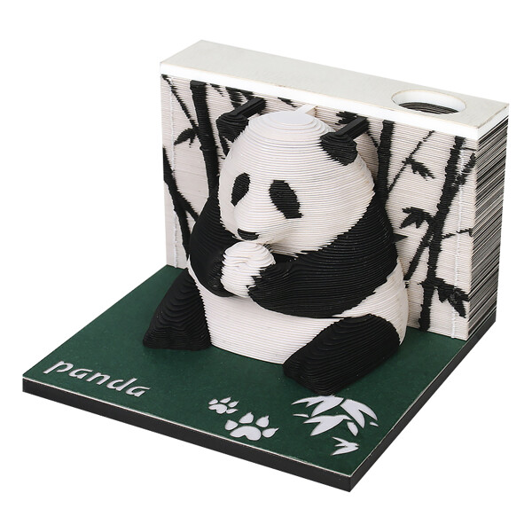 Panda Omoshiroi Block 3D Memo Pad Paper Model