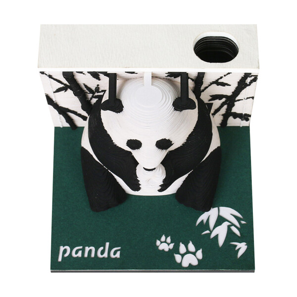 Panda Omoshiroi Block 3D Memo Pad Paper Model