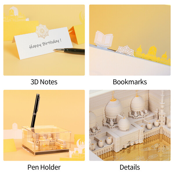Masjid Omoshiroi Block 3D Memo Pad Paper Model