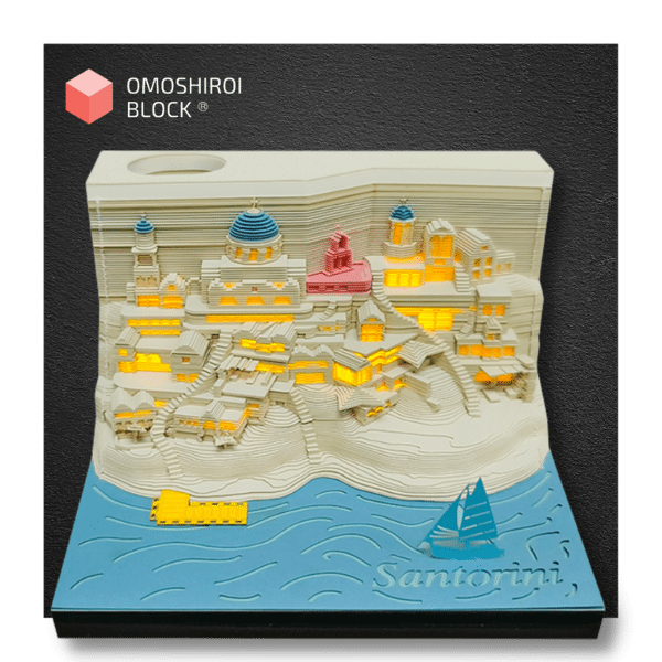 Santorini Omoshiroi Block 3D Memo Pad Paper Model