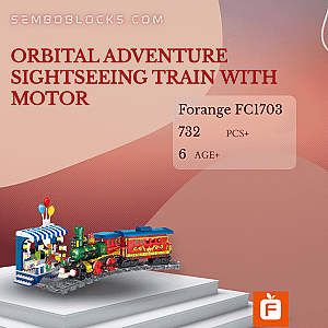Forange FC1703 Creator Expert Orbital Adventure Sightseeing Train With Motor